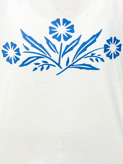 Vintage Flower Design Graphic Tee