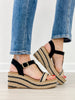 Blowfish Mailbu Annika Espadrille Wedge Sandal in Natural Black