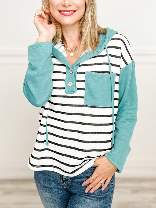 On The Go Stripe Sweatshirt