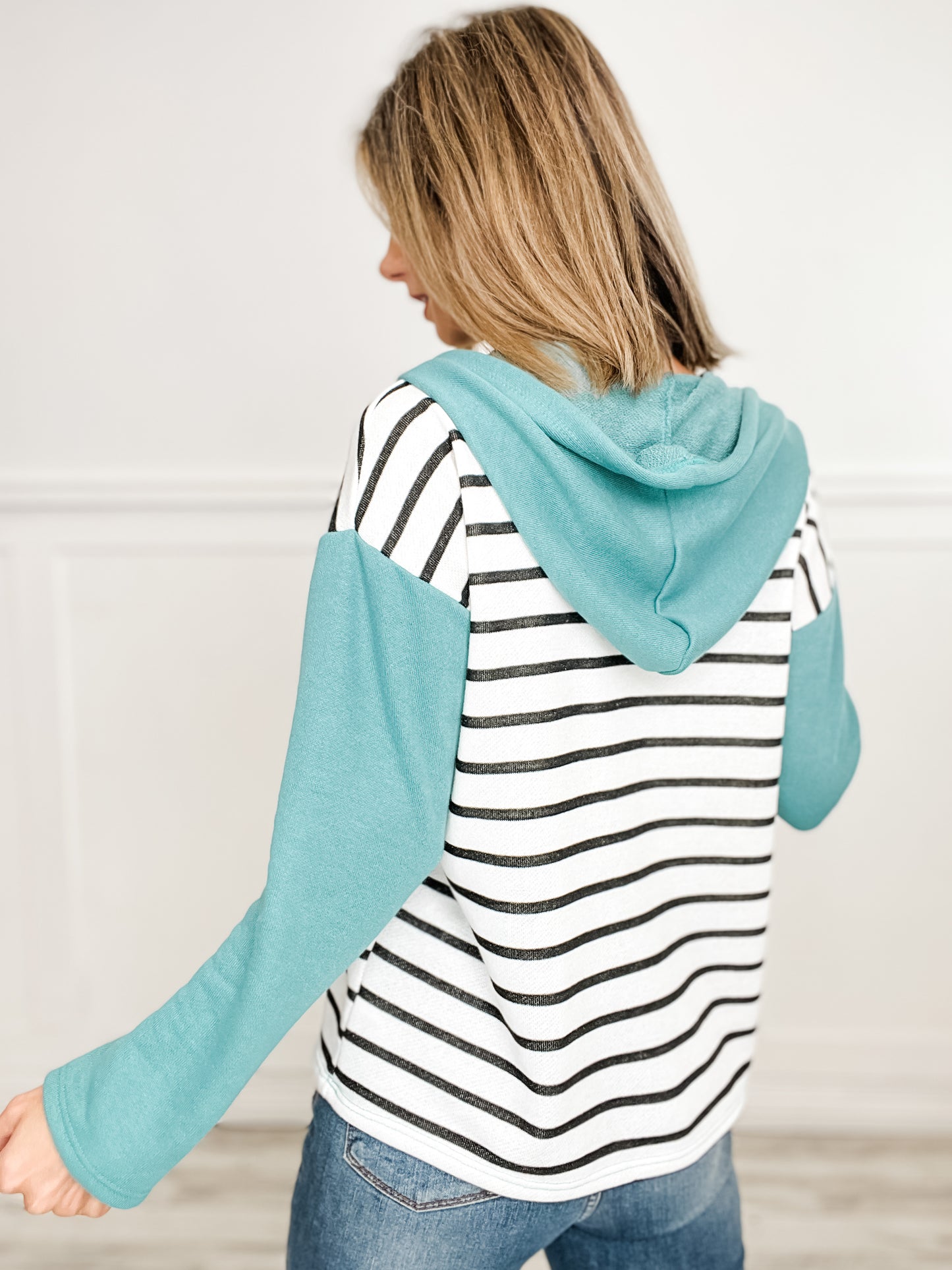 On The Go Stripe Sweatshirt