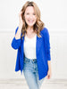 Magic 3/4 Length Ruching Sleeve Blazer in French Royal