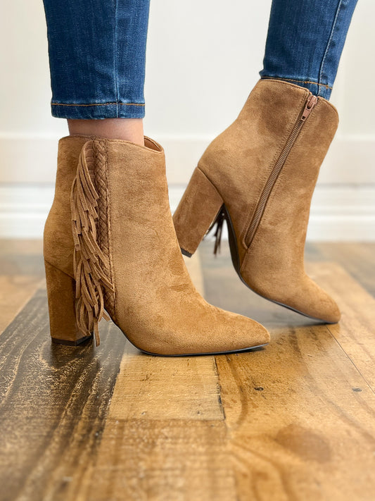 Corkys Westbound Fringe Bootie Shoes