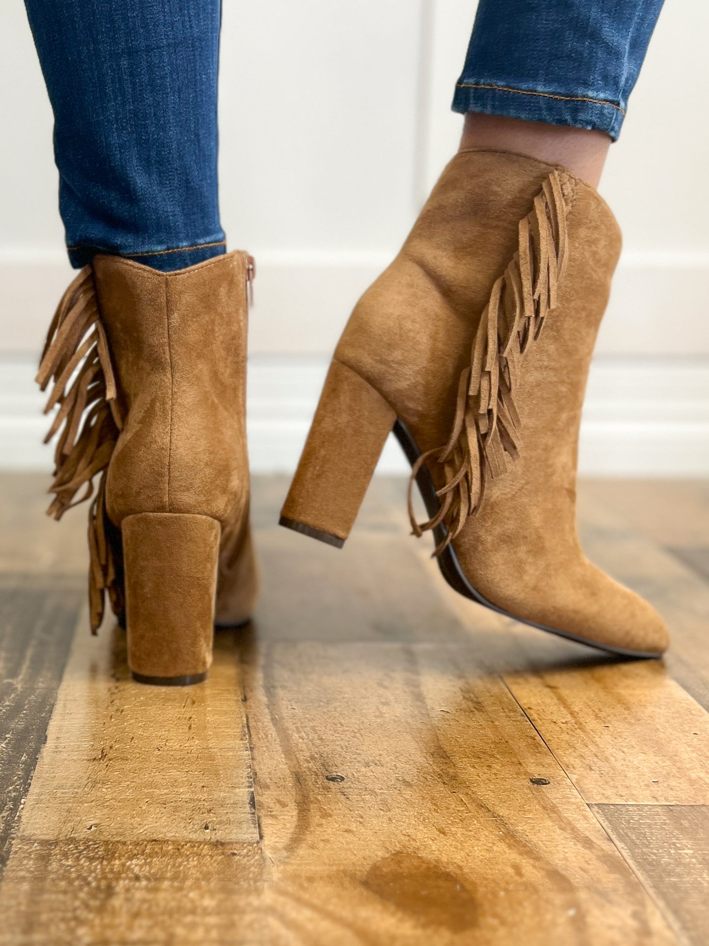 Corkys Westbound Fringe Bootie Shoes