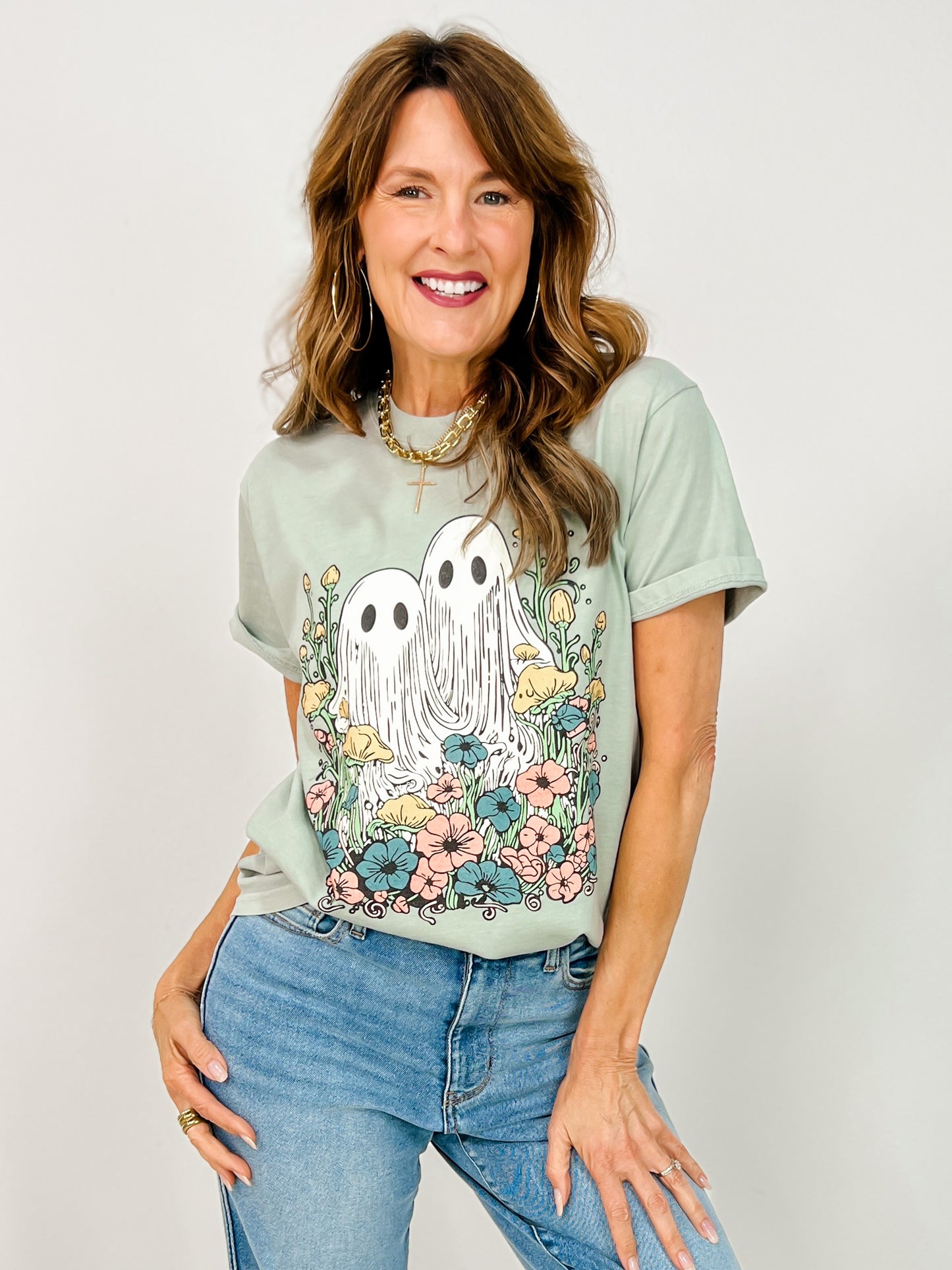 Blooming Ghosts Graphic Tee