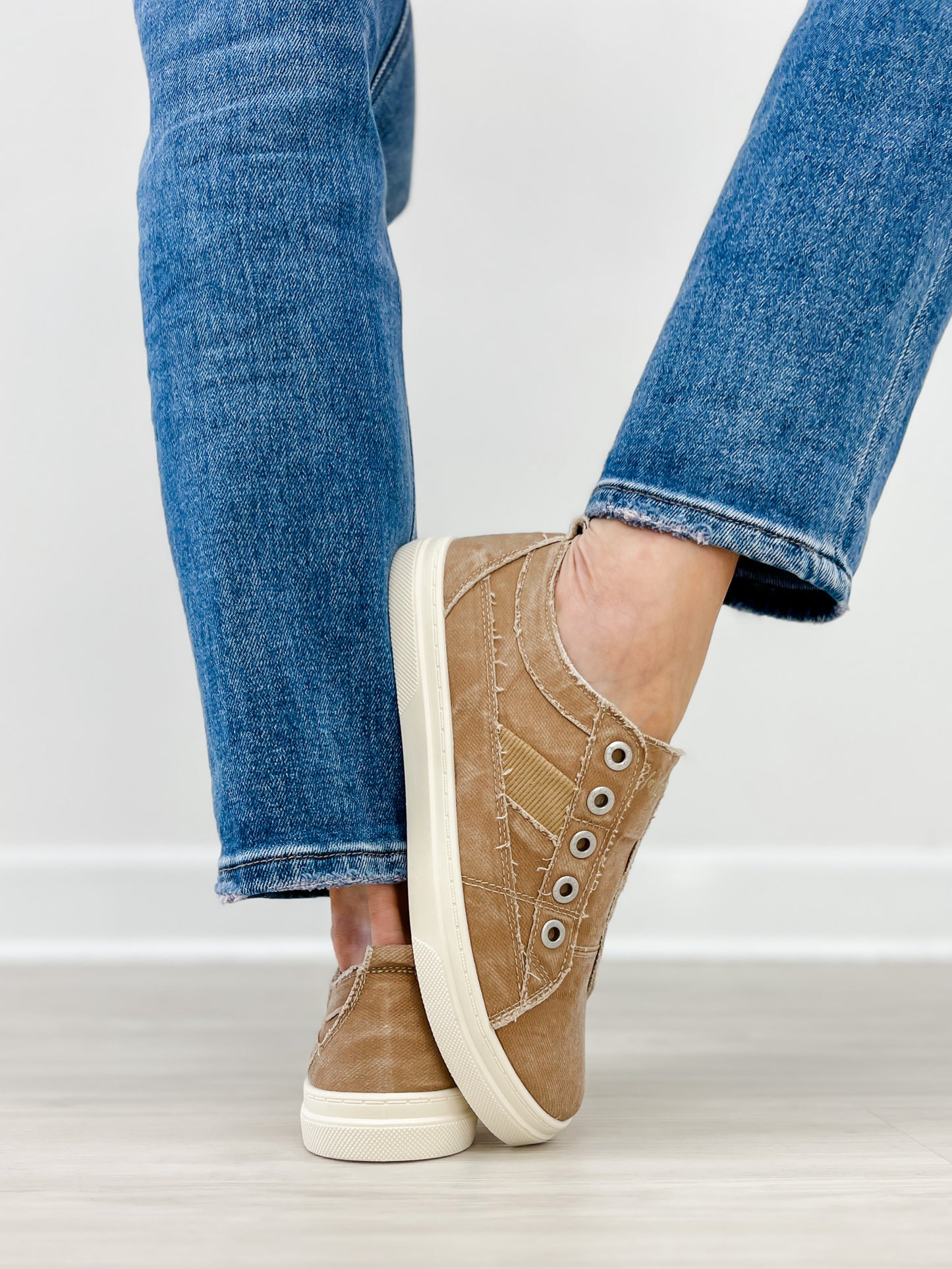 Blowfish Malibu Hangout Slip On Tennis Shoes in Desert Khaki