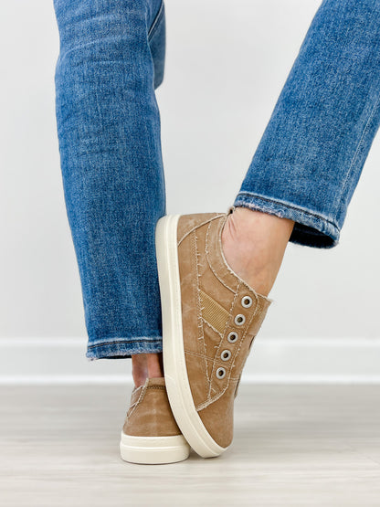 Blowfish Malibu Hangout Slip On Tennis Shoes in Desert Khaki