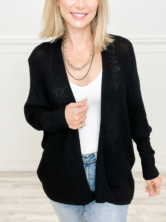 DOLMAN SLEEVE OPEN FRONT CARDIGAN