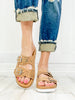 Corkys Dash Two Band Slide Sandals in Glitter Cork