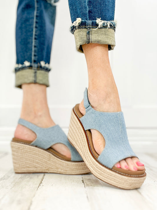 Corkys Freddie Wedges in Denim