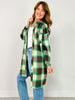Luxe Long Sleeve Button Down Flannel Plaid Top