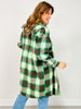 Luxe Long Sleeve Button Down Flannel Plaid Top