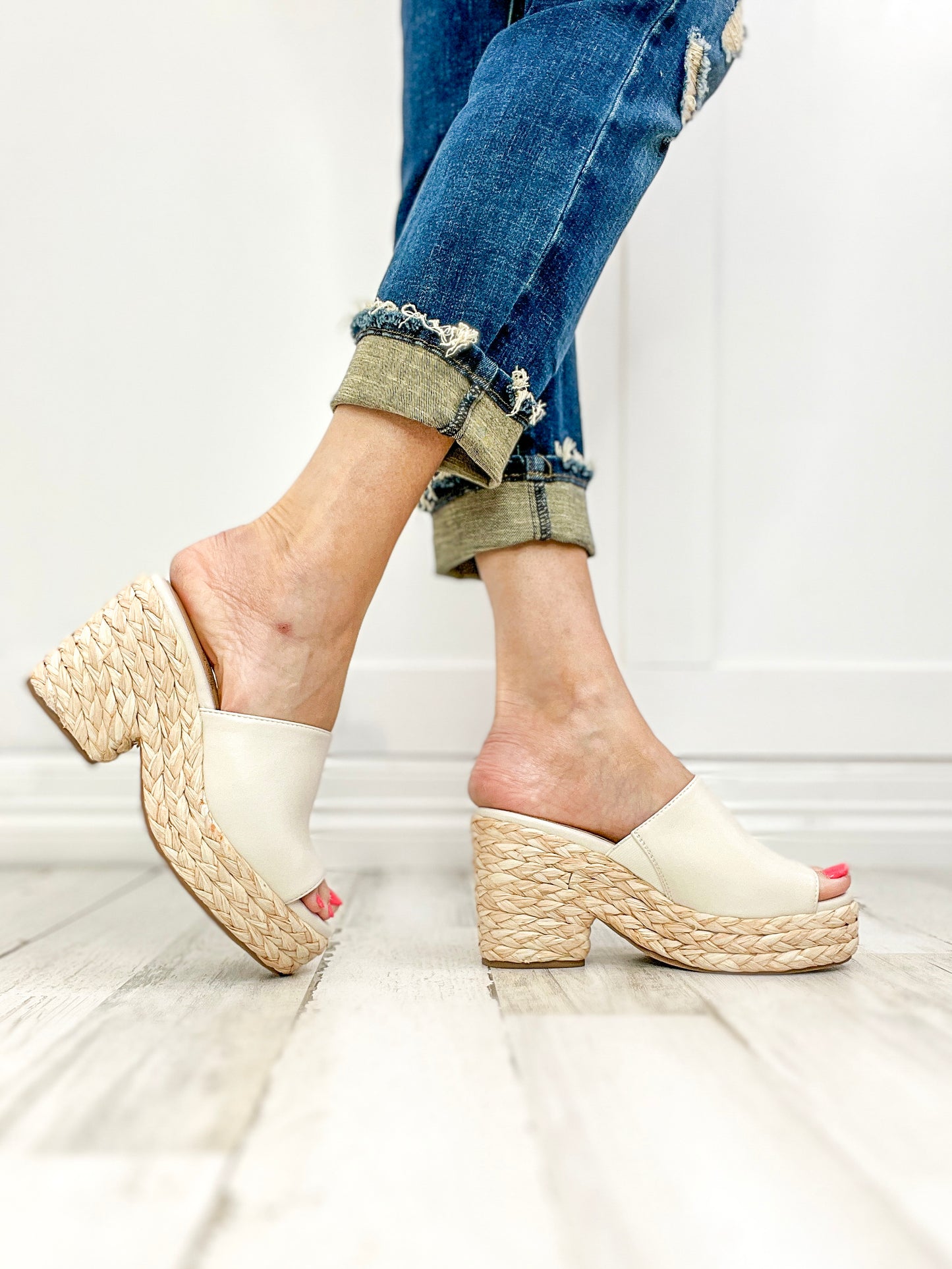 Corkys Solistice Wedge in Ivory