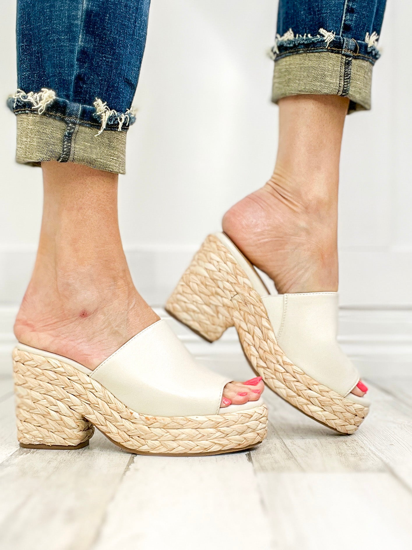 Corkys Solistice Wedge in Ivory