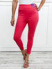 Magic High Waisted Double Knit Skinny Pants in SPRING STRAWBERRY