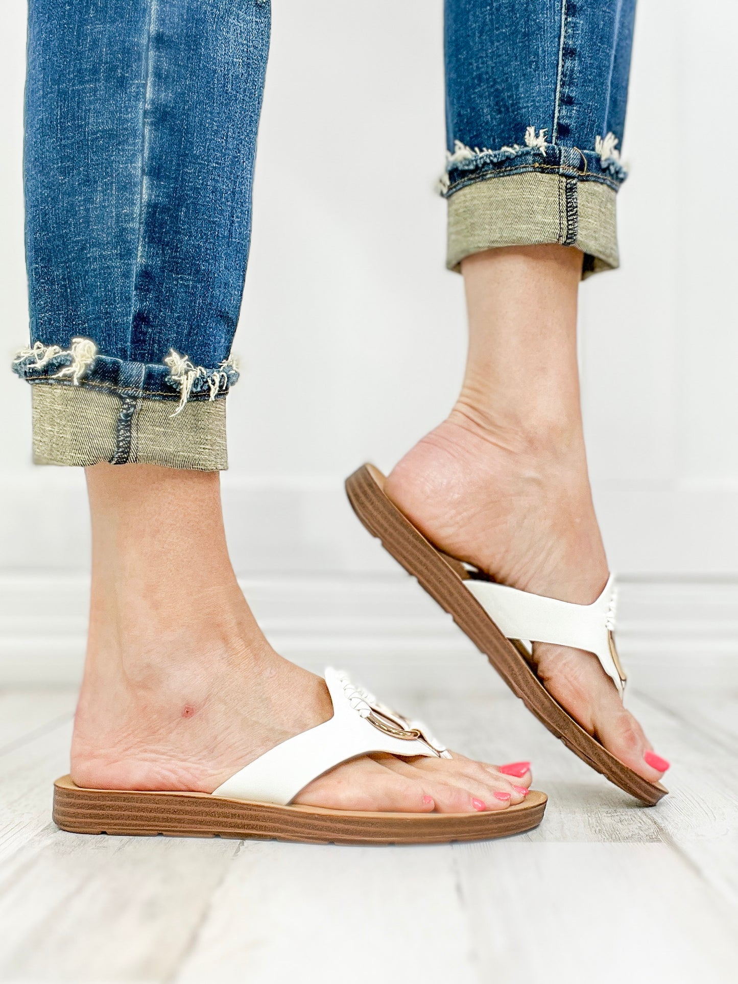 Corkys Ring My Bell Slip-On Sandals in White