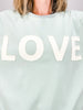 OVERSIZED Long Sleeve Love Patch French Terry Sweatshirt
