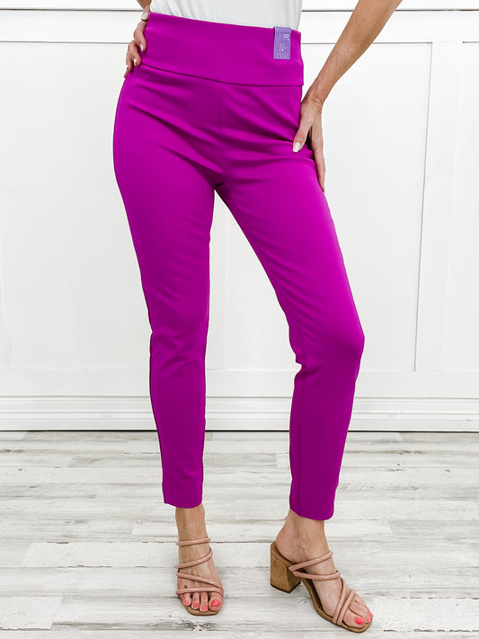 Magic High Waisted Double Knit Skinny Pants in SPRING MAGENTA