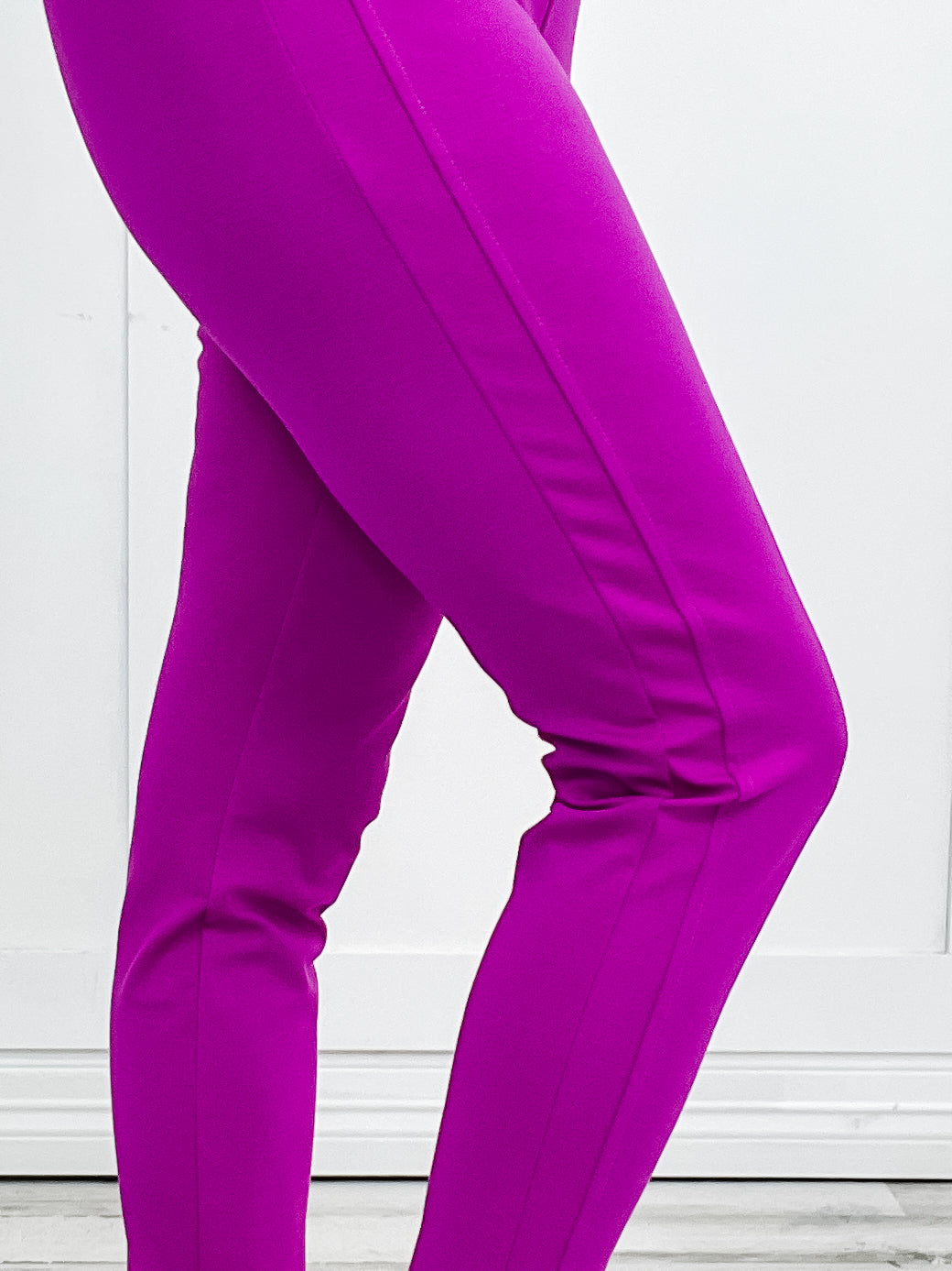 Magic High Waisted Double Knit Skinny Pants in SPRING MAGENTA