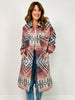 Aztec Print Button Down Long Shacket Coat