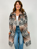 Aztec Print Button Down Long Shacket Coat