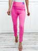 Magic High Waisted Double Knit Skinny Pants in DARK PINK