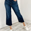 Judy Blue RENEGADE Hi-Rise Cropped Wide Leg No-Distressing Jeans