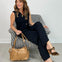 High Waisted Solid Knit Pants with Side Pockets