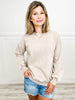 Acid Wash Long Sleeve Fleece Oversized Pullover