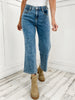 SPECIAL A Hi-Rise Tummy Control Crop Wide Leg Jeans