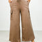 Elastic Waistband Wide Leg Cargo Pants