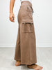 Elastic Waistband Wide Leg Cargo Pants