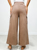 Elastic Waistband Wide Leg Cargo Pants
