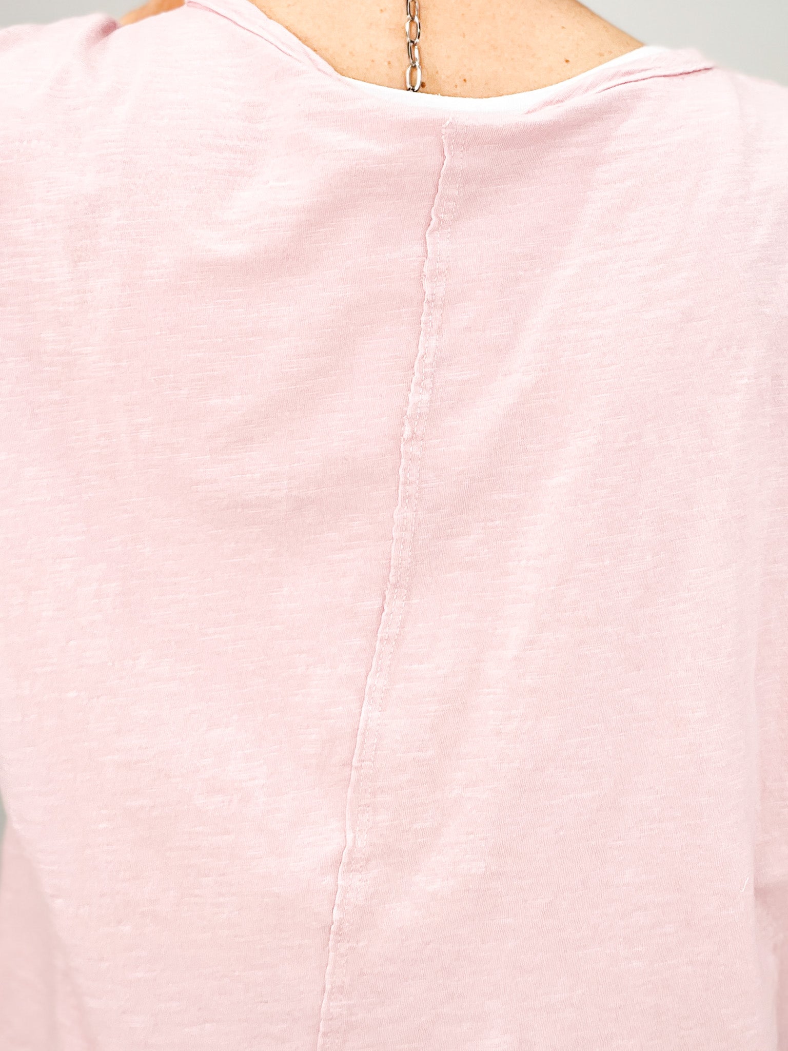 Exposed Seam Detail Boxy Muscle Top