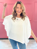 Soft Knit Oversized Top with Draped Dropped Sleeves
