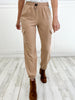 Washed Satin Cargo Chic Pants