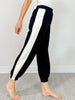High Waist Racer Stripe Detail Elastic Waist Pants