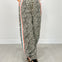 Relaxed Fit Leopard Pants with Side Tape Detail