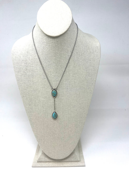 Hada Collection Stone Teardrop Y Necklace