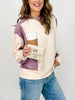 Color Block Long Sleeve Pullover Top