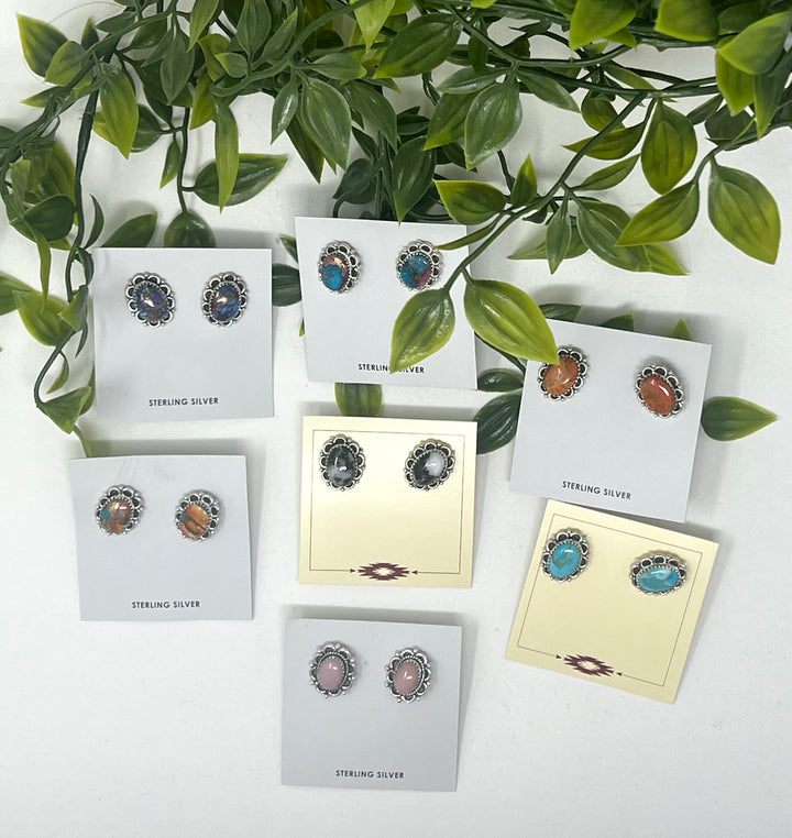 Hada Collection Oval Scallop Earrings