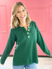 Go Dutch Long Sleeve Button Detail Thermal-Like Sweater Top