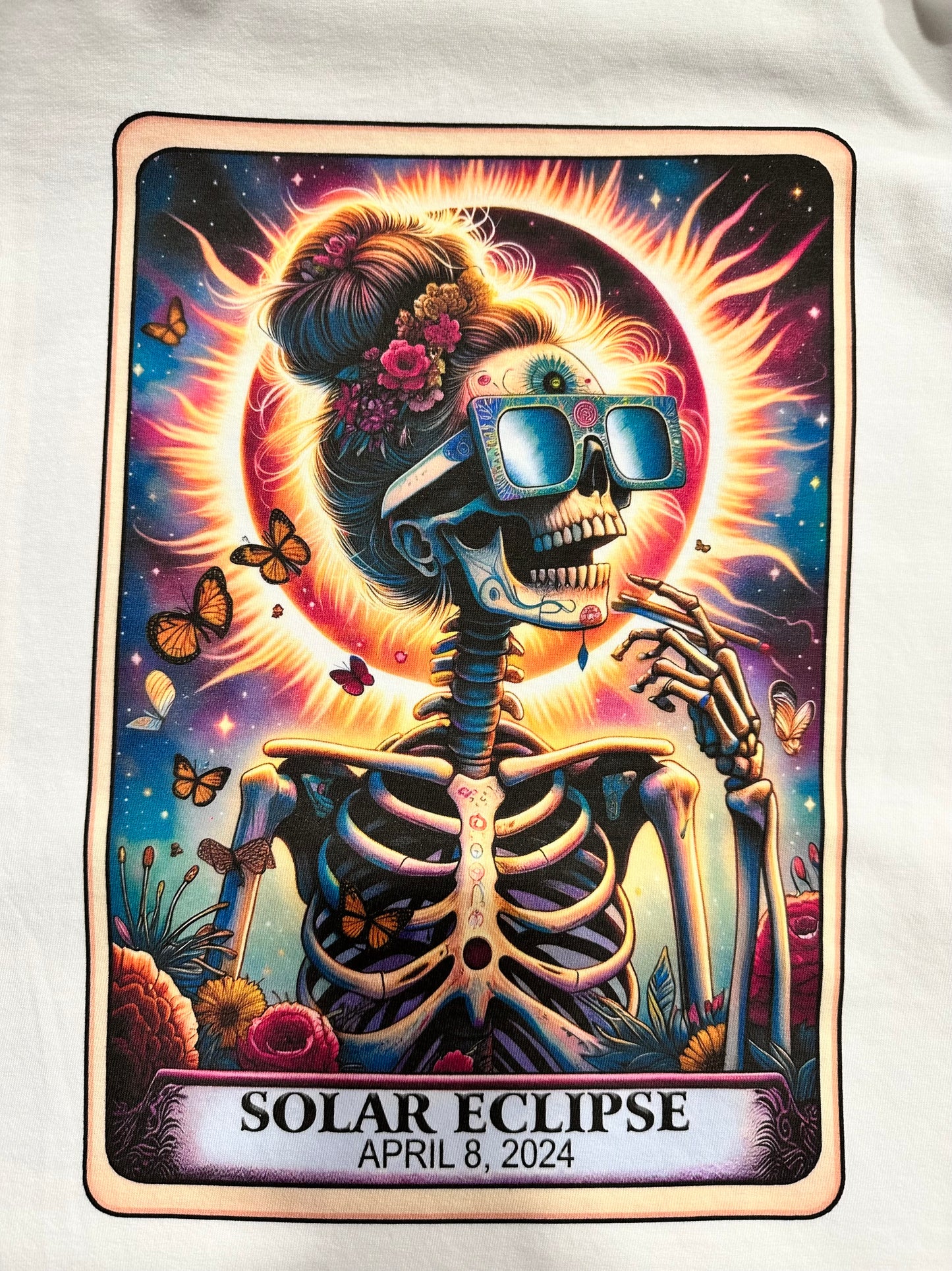 Solar Eclipse Skeleton Graphic Tee