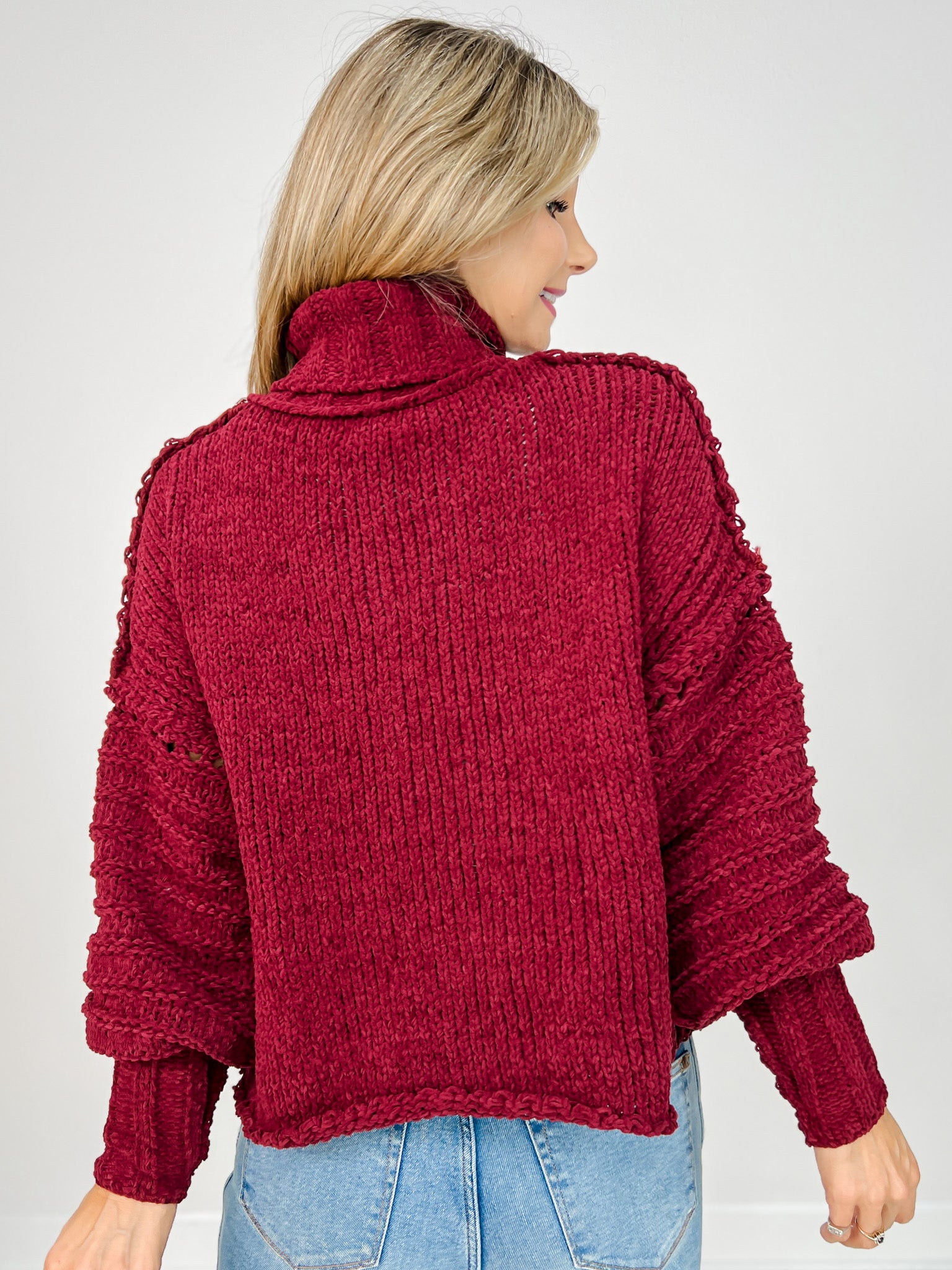 Long Sleeve Turtle Neck Knit Sweater