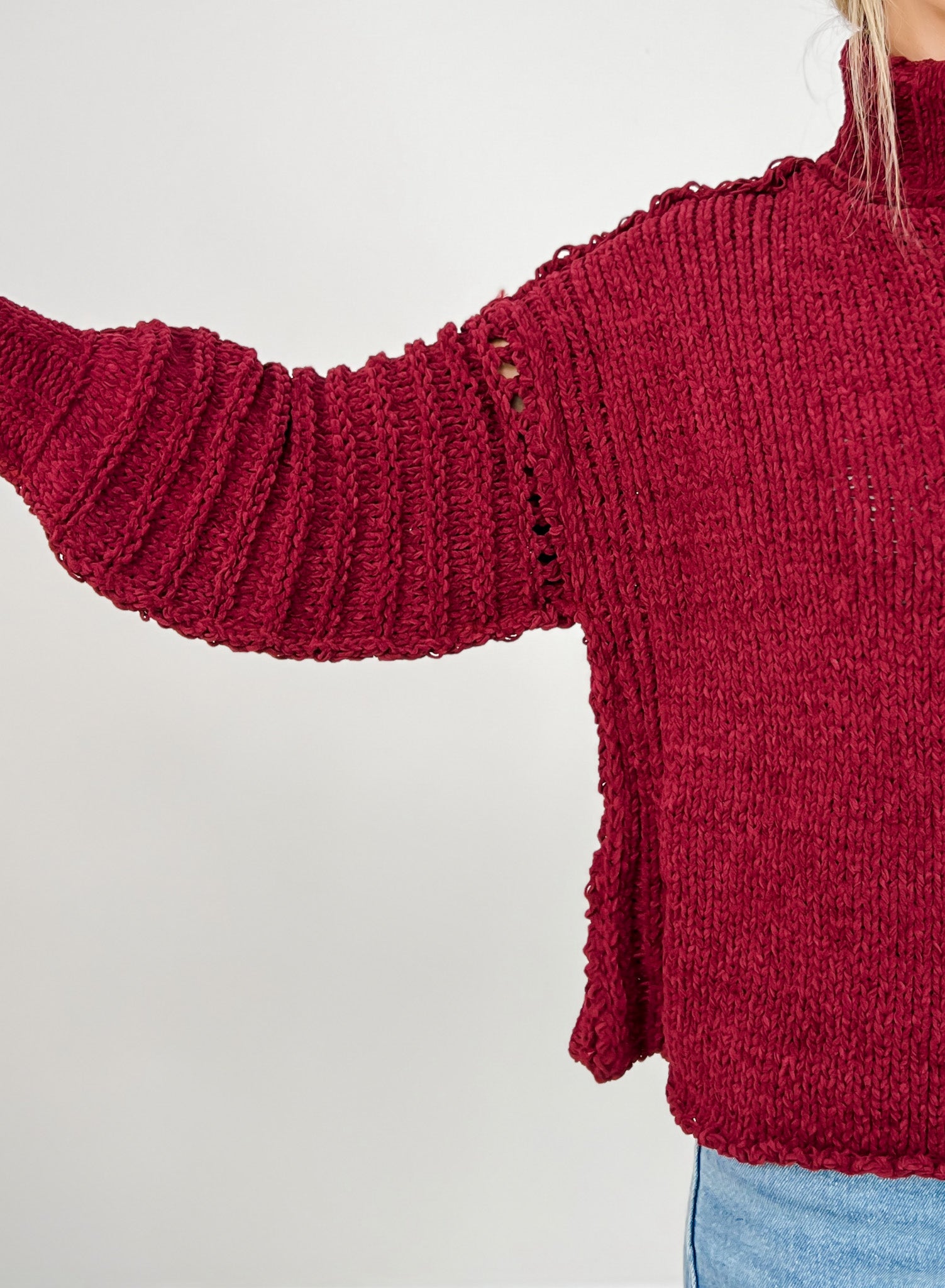 Long Sleeve Turtle Neck Knit Sweater