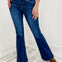 The Clara Vervet Mid Rise Flare Jeans