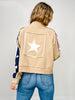 French Terry Zip-Up Jacket with Star Patch Details