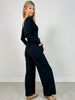 Long Sleeve Solid Knit Jumpsuit