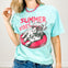 Summer Vibes Cow Rhinestones Graphic Tee