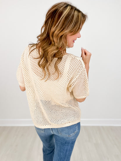 Sequin American Flag Knit Sweater Top