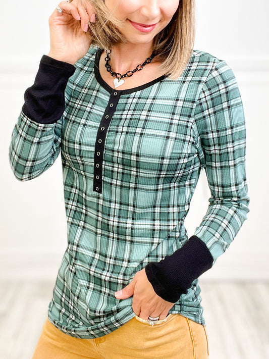 Plaid Button Down Top